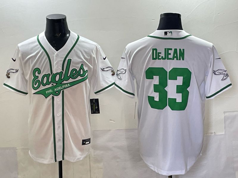Men 2025 Philadelphia Eagles #33 Dejean white 2th generation Joint Name Nike Limited NFL Jersey style 0014->philadelphia eagles->NFL Jersey